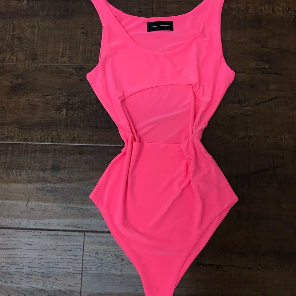 Hot pink bodysuit